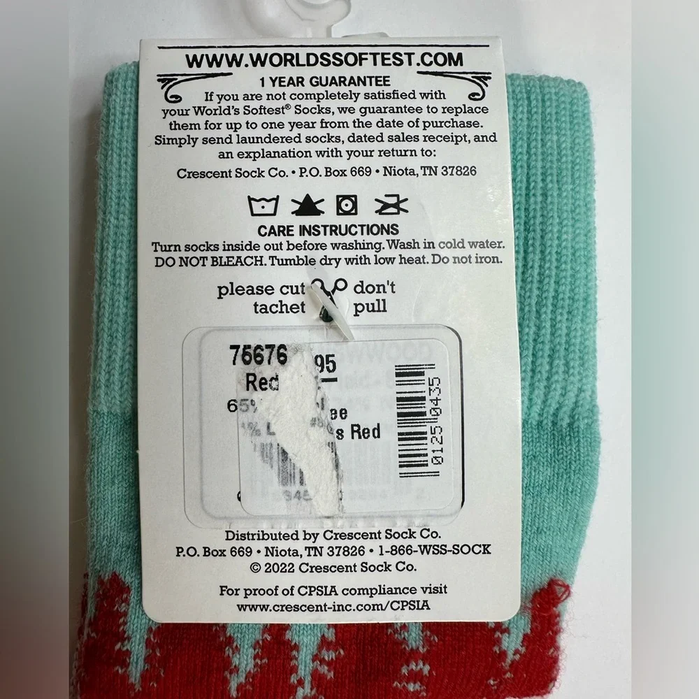 World’s Softest Wool Luxe Socks Buffalo Plaid Women 6–11‎ NWT